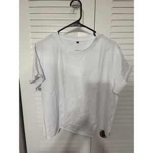 Women's White crop shirt - White